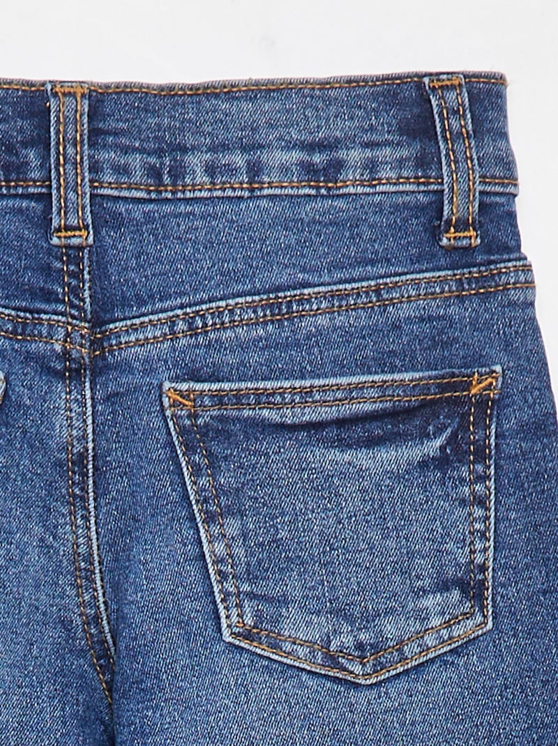 Pantalon en jean coupe droite - Coupe + ajustée Bleu - Kiabi