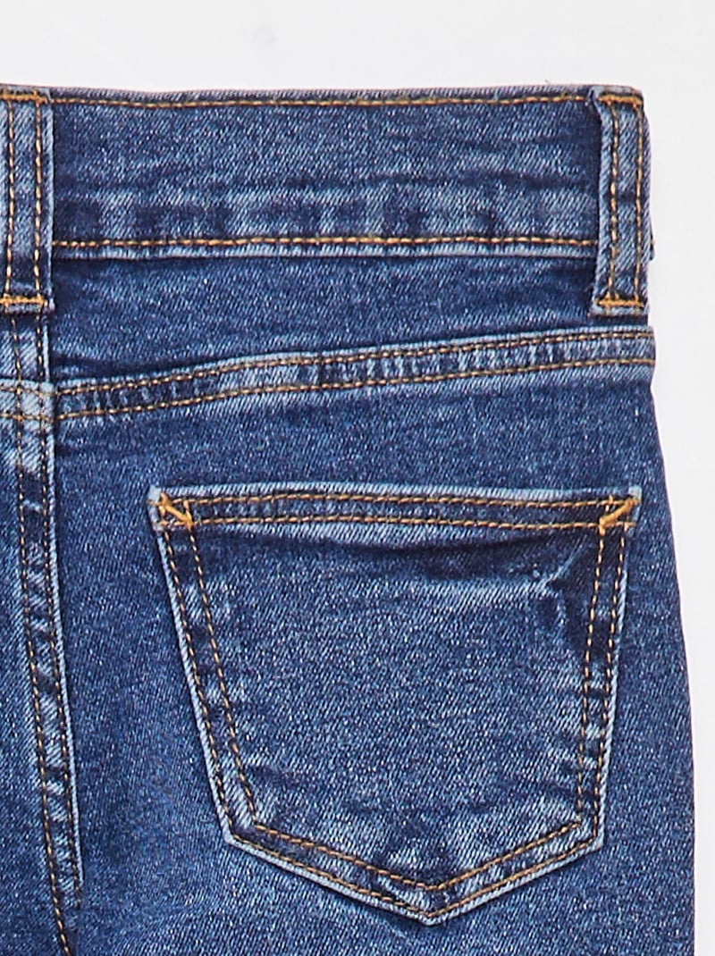 Pantalon en jean coupe flare - Coupe + ajustée Bleu - Kiabi