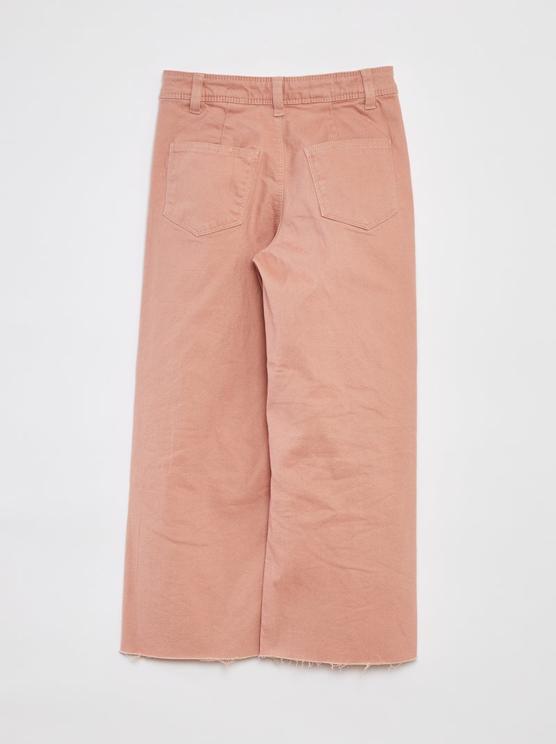Pantalon en jean coupe large / wide leg rose - Kiabi
