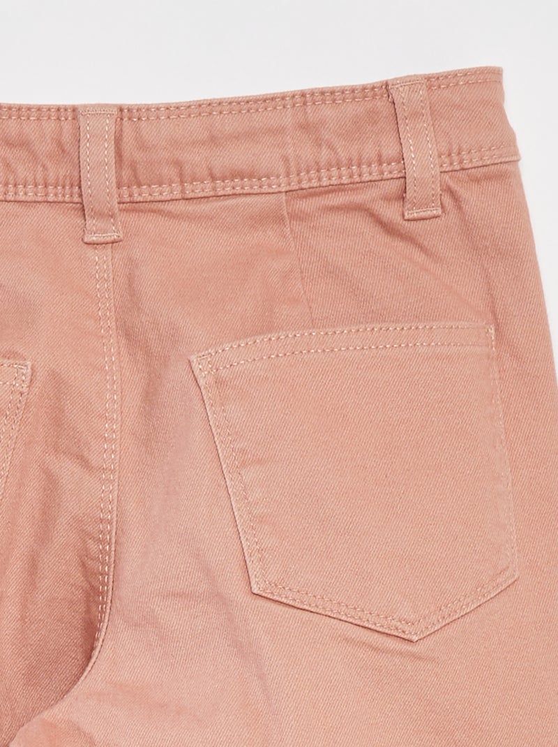 Pantalon en jean coupe large / wide leg rose - Kiabi