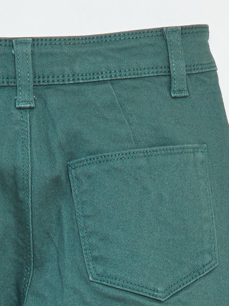 Pantalon en jean coupe large / wide leg Vert - Kiabi