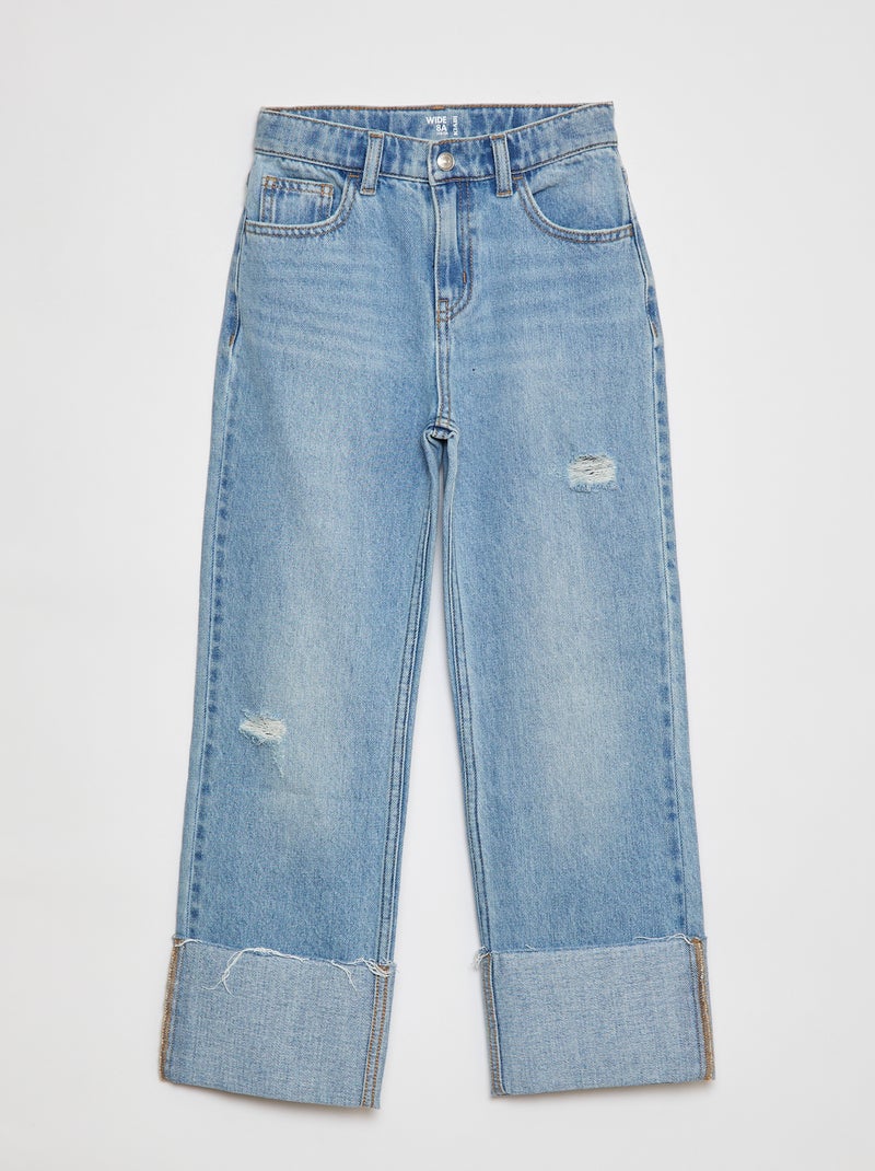 Pantalon en jean large BLEU - Kiabi
