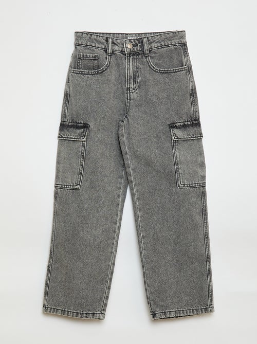 Pantalon en jean multipoches - Kiabi