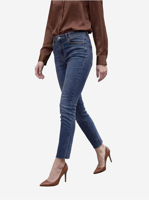 Pantalon en jean skinny taille haute avec fermeture éclair my fashion - Kiabi Pantalon en jean skinny taille haute avec fermeture éclair my fashion - Kiabi