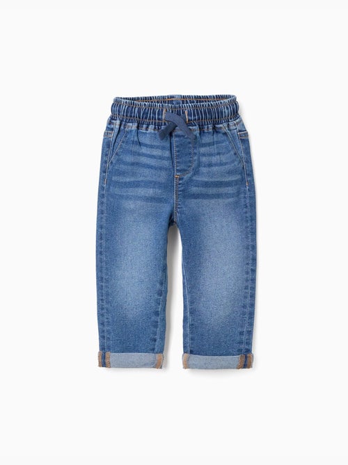 Pantalon en jean slim à cordon - Kiabi Pantalon en jean slim à cordon - Kiabi