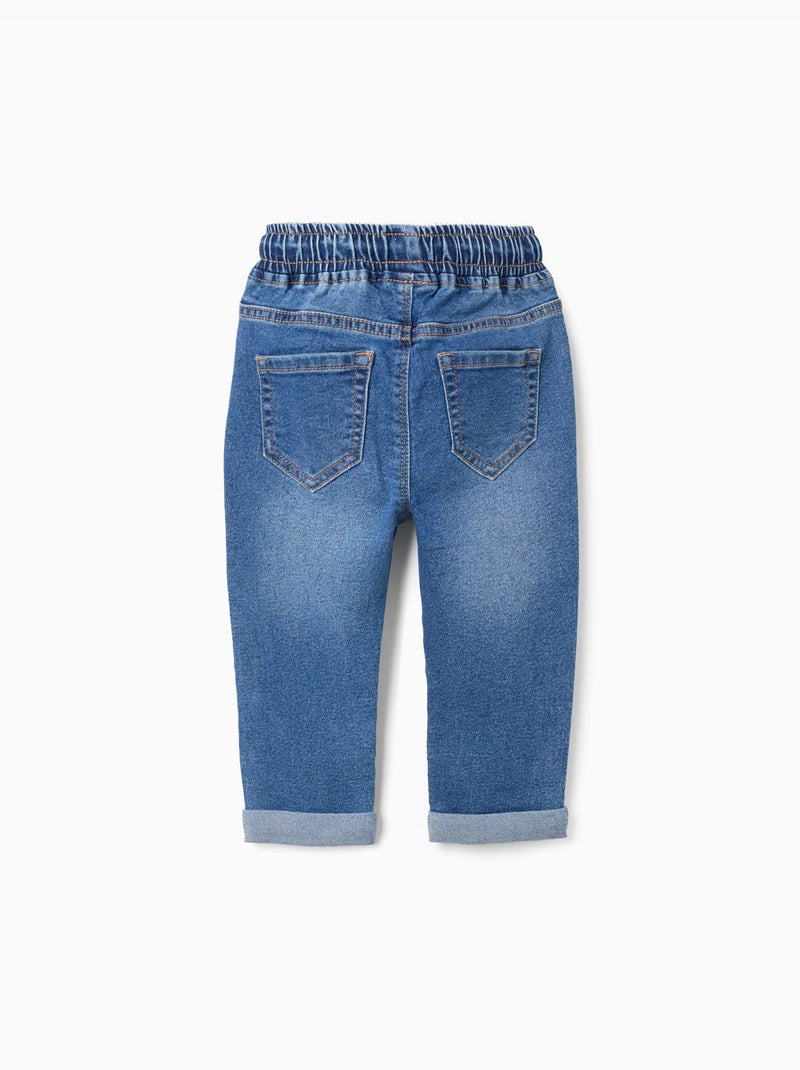 Pantalon en jean slim à cordon Bleu Bleu - Kiabi