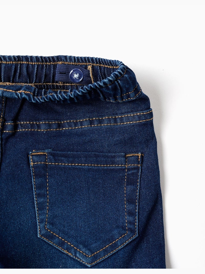 Pantalon en jean slim à cordon Bleu foncé - Kiabi