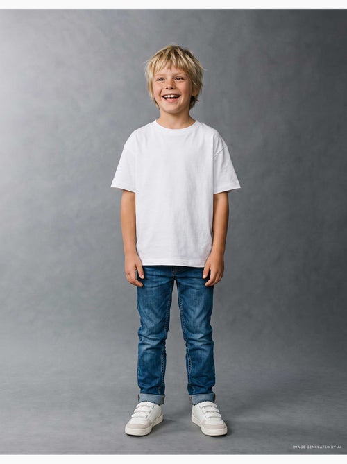 Pantalon en jean slim avec cordon de serrage - Kiabi