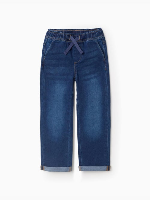 Pantalon en jean slim avec cordon de serrage - Kiabi