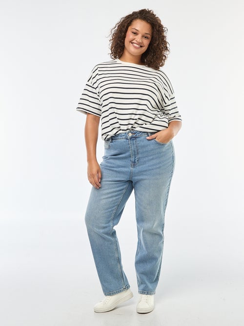 Pantalon en jean stretch straight - Kiabi