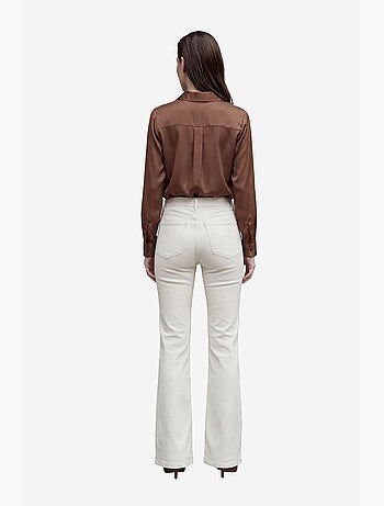 Pantalon en jean taille haute à jambes évasées avec poches my fashion
