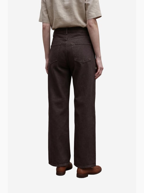 Pantalon en jean taille haute à jambes larges avec poches my fashion - Kiabi Pantalon en jean taille haute à jambes larges avec poches my fashion - Kiabi