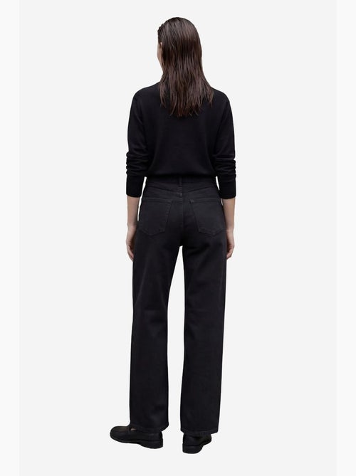 Pantalon en jean taille haute à jambes larges avec poches my fashion - Kiabi Pantalon en jean taille haute à jambes larges avec poches my fashion - Kiabi
