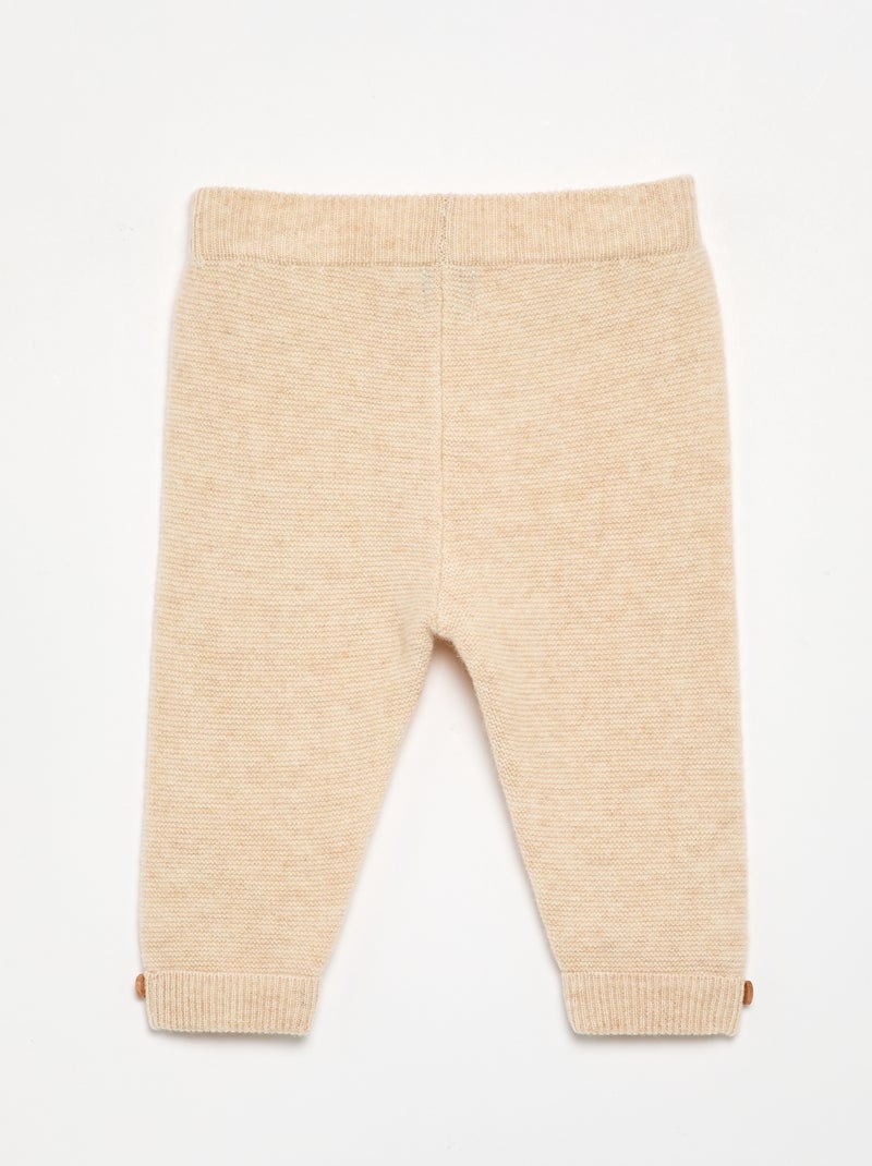 Pantalon en laine et cachemire - premium Beige - Kiabi