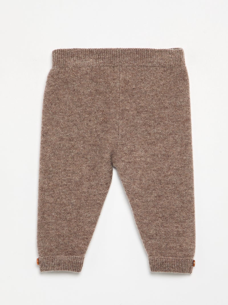 Pantalon en laine et cachemire - premium Marron - Kiabi