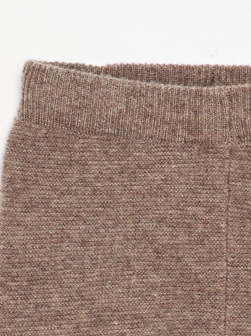 Pantalon en laine et cachemire - premium Marron - Kiabi