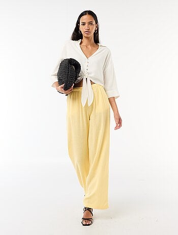 Pantalon en lin avec 2 poches