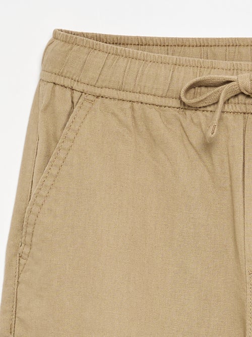 Pantalon en lin et coton - Kiabi