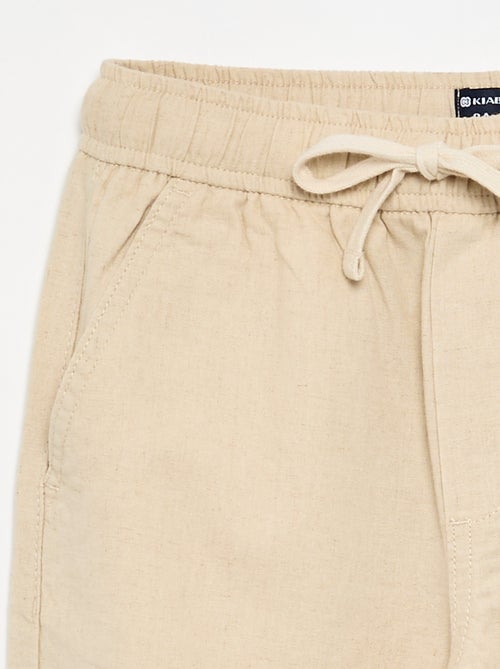 Pantalon en lin et coton - Kiabi