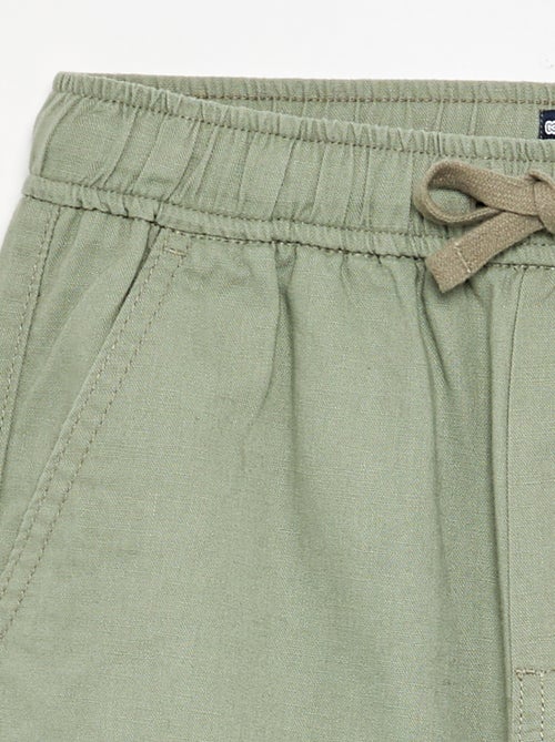 Pantalon en lin et coton - Kiabi