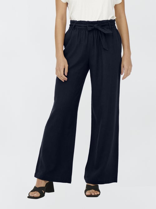 Pantalon en lin large 'JDY' - Kiabi