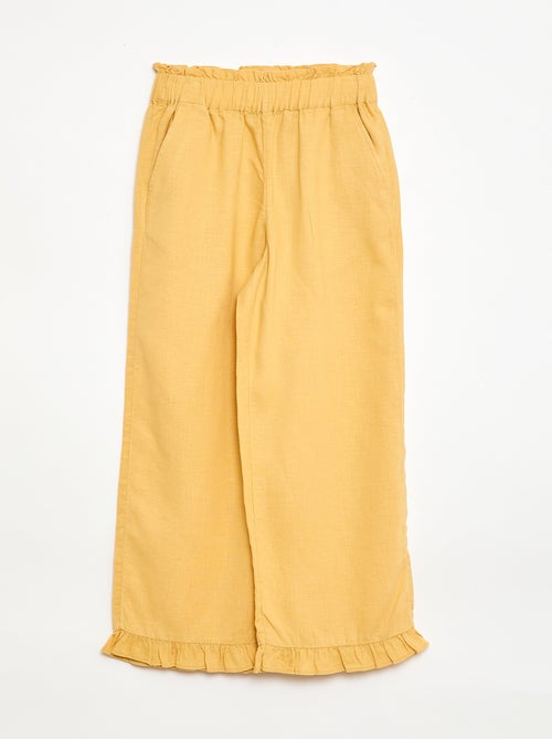 Pantalon en lin mélangé - Kiabi