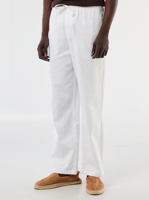 Pantalon en lin mélangé - Kiabi