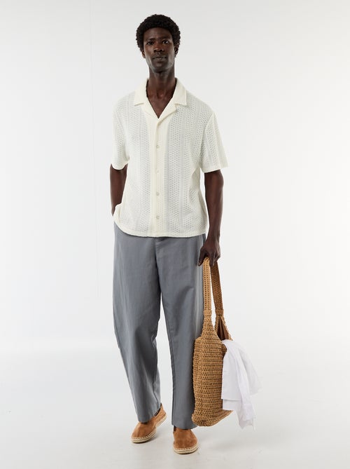 Pantalon en lin mélangé - Kiabi