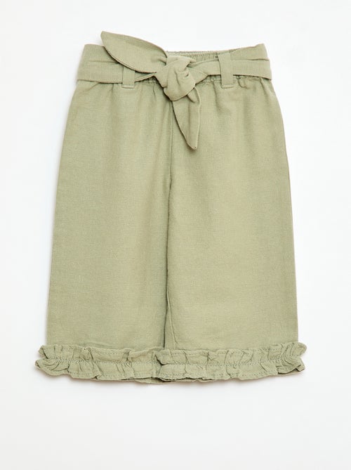 Pantalon en lin mélangé - Kiabi