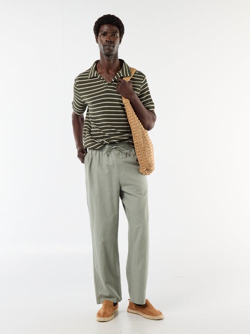 Pantalon en lin mélangé - Kiabi
