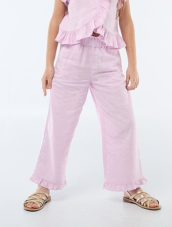 Pantalon en lin mélangé