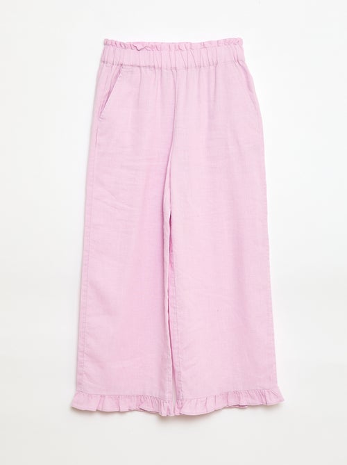 Pantalon en lin mélangé - Kiabi