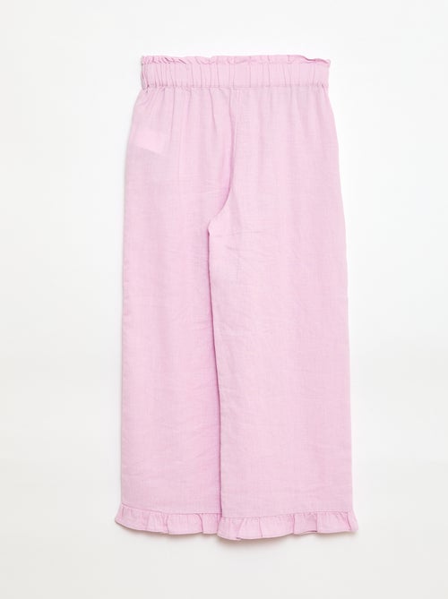 Pantalon en lin mélangé - Kiabi