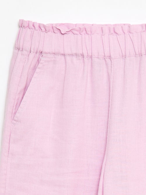Pantalon en lin mélangé - Kiabi