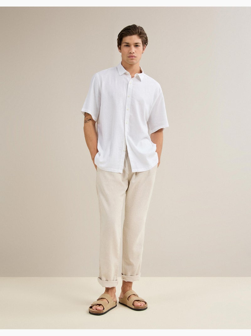 Pantalon en lin, MO Fashion Beige - Kiabi