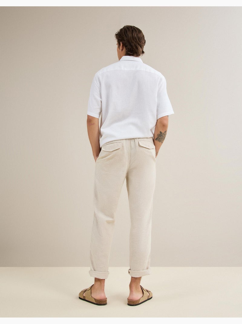 Pantalon en lin, MO Fashion Beige - Kiabi
