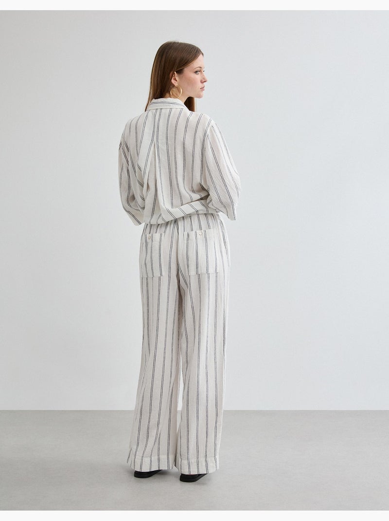 Pantalon en lin, MO Fashion Ecru - Kiabi