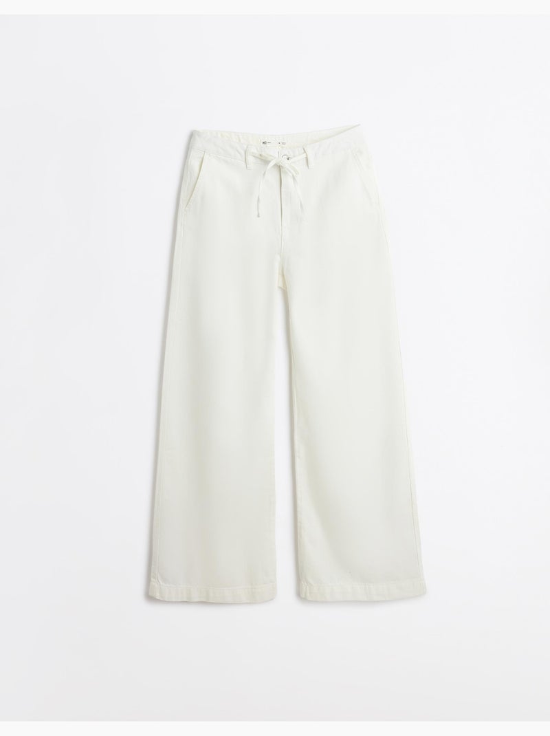 Pantalon en lyocell, MO Fashion Blanc - Kiabi