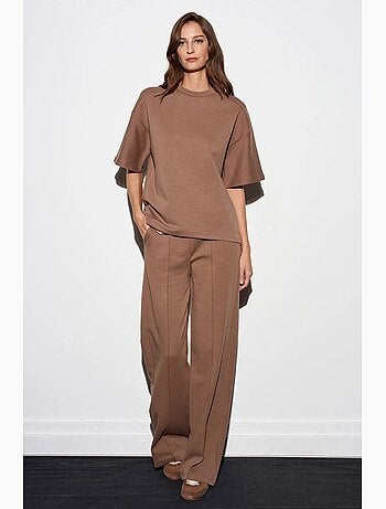 Pantalon en maille à jambe large dilvin
