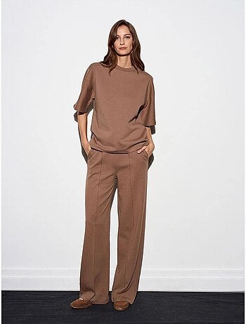 Pantalon en maille à jambe large dilvin