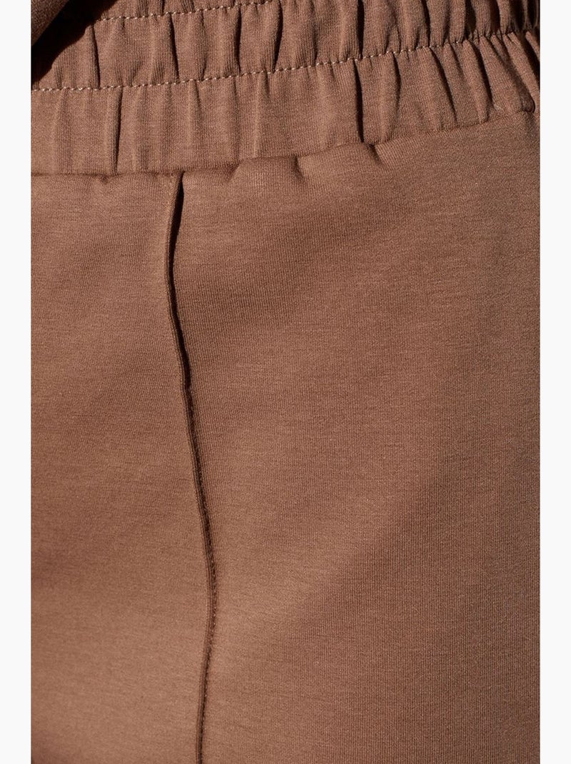 Pantalon en maille à jambe large dilvin Taupe - Kiabi
