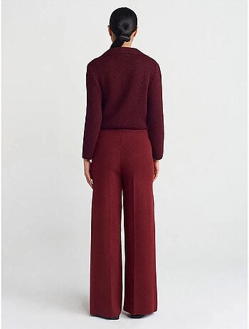 Pantalon en maille à jambe large femme dilvin