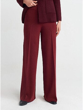 Pantalon en maille à jambe large femme dilvin
