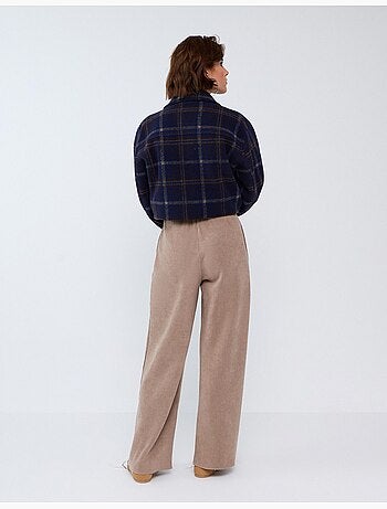 Pantalon en maille à jambes larges et enlacées, mo fashion