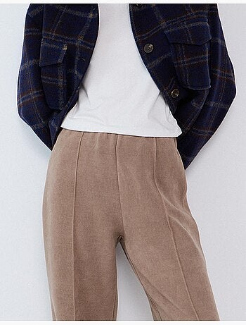 Pantalon en maille à jambes larges et enlacées, mo fashion
