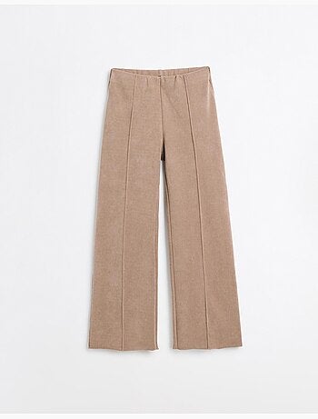 Pantalon en maille à jambes larges et enlacées, mo fashion