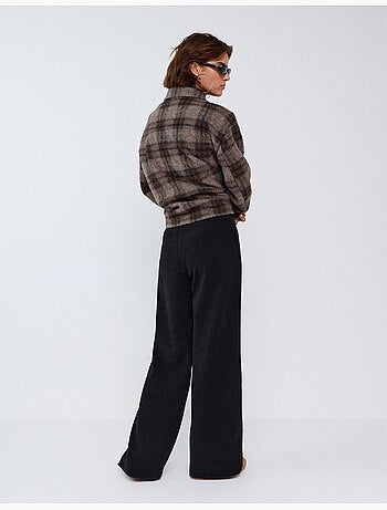 Pantalon en maille à jambes larges et enlacées, mo fashion