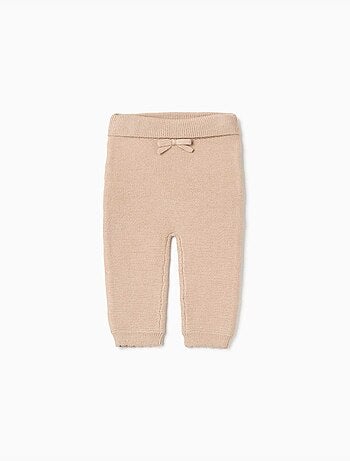 Pantalon en maille avec nœud décoratif
