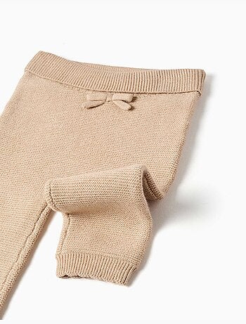 Pantalon en maille avec nœud décoratif