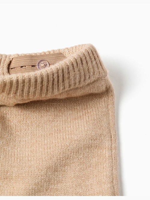 Pantalon en maille avec ourlet à rayures - Kiabi